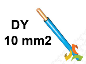 Przewód DY 10 mm2 niebieski (450/750V) jednożyłowy drut H07V-U (krazki 100m) G-000422 TELEFONIKA