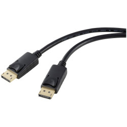 Renkforce RF-5245266 DisplayPort cable DisplayPort plug black 1.00 m 4K UHD
