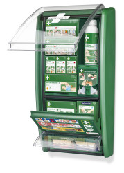 Punkt pierwszej pomocy, typ: Apteczka pierwszej pomocy, skrzynka, Montaż ścienny