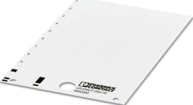 PVC device marker, (L x W) 14.9 x 34.65 mm, white, carrier card with 27 pcs, 0830300