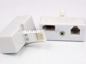 Złącze telef. wt. UK / gn. RJ11 + gn. UK