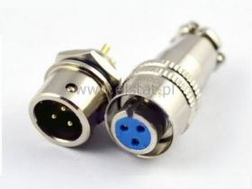 Złącze przemysłowe szybkozłącze; kompletne; 2piny