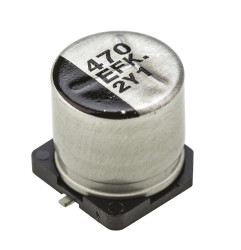 Aluminiowy kondensator elektrolityczny 470μF 25V dc SMD Panasonic roztaw: 4.6mm 10 (Dia.) x 10.2mm