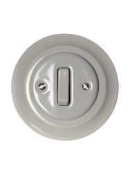 CERAMICZNY WŁĄCZNIK PODTYNKOWY JEDNOTOROWY KLAWISZOWY SZARY Z RAMKĄ 2WP01AGKL