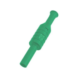 Gniazdo na przewód 4mm bezpieczne (tuleja stała) 1KV=/~ KAT.III 24A zielone