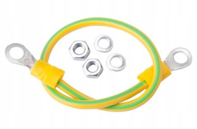 KOMPLET ZESTAW UZIEMIENIA KABEL PRZEWÓD LINKA UZIEMIAJĄCA LGY 4 mm2 0,22m (EK-18)