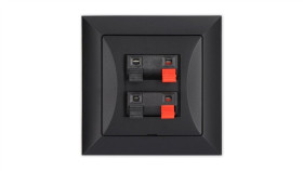 Opal Gniazdo Głośnikowe Kolumnowe Podwójne Czarny Mat Gg-2 Op Cz/Mat