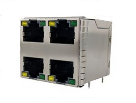 Złącze RJ45 Żeński Złącze RJ45 Montaż na płytce drukowanej Cat5e Amphenol Communications Solutions, 8P8C-żyłowe