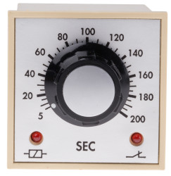 Timer Relay Szyna DIN, montaż panelowy 230V ac DPDT 2-stykowy Tempatron DPDT 5 → 200s jednofunkcyjny