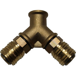 Aerotec 20052942Z Pneumatic Manifold Y-Splitter 3/8" 2-Way Distributor