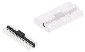 Pin header, 38 pole, pitch 2 mm, straight, black, SLY10SMD04038ZBSM