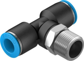 Złączka pneumatyczna Wciskane 10 mm Wciskane 10 mm Festo Adapter gwintowany teowy R 3/8 męskie