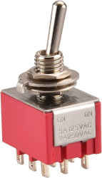 MTS-302 6A 3PDT ON-ON 9-Pin Toggle Switch
