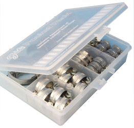 Zestaw opasek zaciskowych 32 Piece Stal miękka ocynkowana Napęd ślimakowy, 9.5 → 12mm and 30 → 40mm