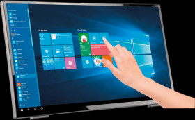 HT248PPB 60,5cm touch monitor, black, hard glass, EEK D.