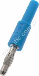 ADA 1057-BL Adapter - przej. gn.bezp.4mm / wt.4mm, niebieski, ELECTRO-PJP, ADA1057BL