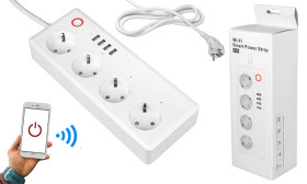 Przedłużacz sieciowy 230V zdalnie sterowany WiFi + USB