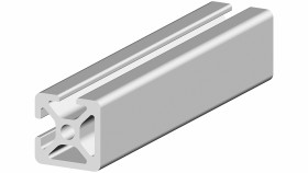 Profil 20 x 20 mm RS PRO Profil rozpórki długość 1000mm rozmiar rowka 5mm liczba rowków 2 Aluminium