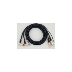 Kabel 2xRCA 5m Kątowe VITALCO blister + żyła sterująca