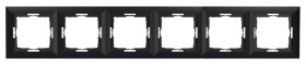 Opal Ramka sześciokrotna kolor czarny matowy Ra-6Op CZ