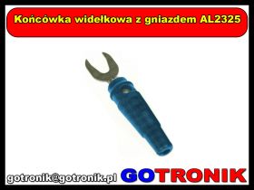 Końcówka widełkowa z gniazdem AL2325 niebieska