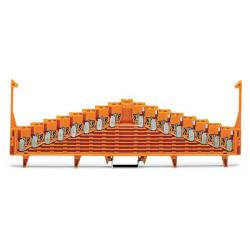 WAGO 727-135 8-level Same Potential Block Plain Lock DIN 15mm Orange