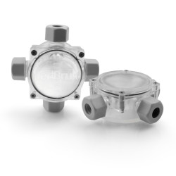 Puszka n/t IP68 transparentna 4xPG11 60x100x48 PH-4 T-08232 Plastrol