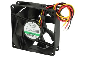 Wentylator; MF80251V1-1000U-G99; 80x80x25mm; magnetyczne Vapo; 12V; DC; 1,44W; 69,7m3/h; 33dB; 138mA; 3200RPM; 3 przewody z czuj