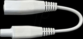 49898 Connector for corner mounting, Pinex, white, 10 cm