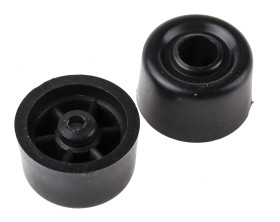 Stoper do drzwi, PVC, śr.: 32mm, Czarny