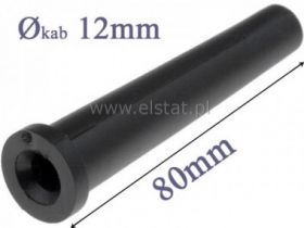 Odgiętka gumowa dł=80mm fi= przewód 12mm