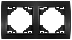 QUADRA Ramka podwójna czarna matowa