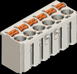 1-Leiter-Federleiste, 5-polig, bis 2,5 mm²