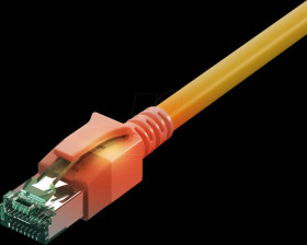 CS1OYADAD0015 Cat.6a LED patch cable, DualBoot, S/FTP, yellow, 1.5 m