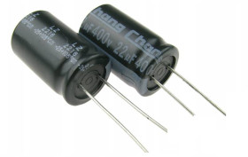 2szt. KONDENSATOR 22UF 400V Ø13x21mm 20% 105°C CHONG ELEKTROLITYCZNY