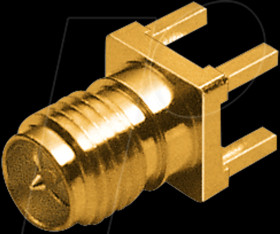 SMA reverse PCB panel jack 180°