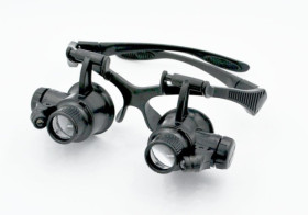Lupa okularowa z podświetleniem 4 soczewki