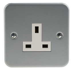 Gniazdo wtykowe Typ G - brytyjski natynkowe RS PRO 13A Zacisk śrubowy