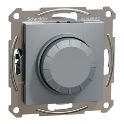 Ściemniacz obrotowy, Asfora, Multiwire,LED, 230V, 370W, bez ramki, stal nierdzewna