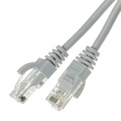 Patchcord UTP kat.5e kabel sieciowy LAN 2x RJ45 linka szary 10m ATEL