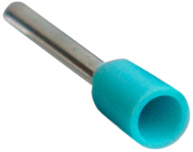 Insulated wire end ferrule, 0.34 mm², 13 mm/8 mm long, DIN 46228-4, turquoise, 459908