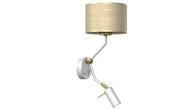 Kinkiet Marshall White / Rattan 1Xe27 + 1X Mini Gu10 Mlp7483 Milagro