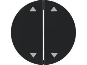 BERKER R.1/R.3 Klawisze z nadrukiem symbolu "strzałki" do wyłącznika 2-klawiszowego czarny połysk 16442045 HAGER