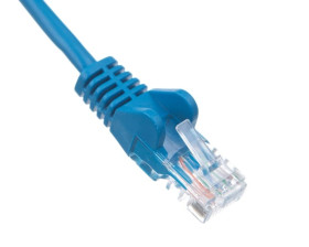 Kabel krosowy patchcord U/UTP kat.5e CCA niebieski 0,5m 68335