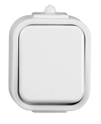 BURSZTYN Przycisk zwierny /światło/ z podświetleniem n/t IP44 biały WNT-6B/S