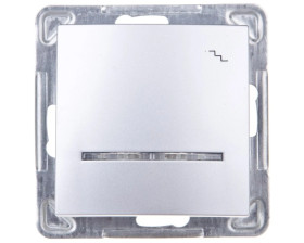 IMPRESJA Łącznik schodowy z podświetleniem srebrny ŁP-3YS/m/18