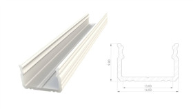 Profil Alu Nawierzchniowy 9,8Mm, Lakierowany Biały, Dł 3000Mm, Max. Szer....