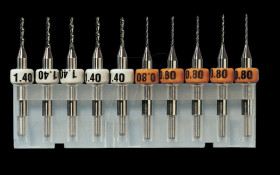 81012 Ten-piece carbide drill bit set 1.2 mm
