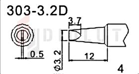 Grot Q303-3.2D dłuto 3,2mm z czujnikiem temperatury do QUICK202D
