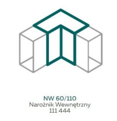 AKS Zielonka Narożnik wewnętrzny NW 60/110 biały